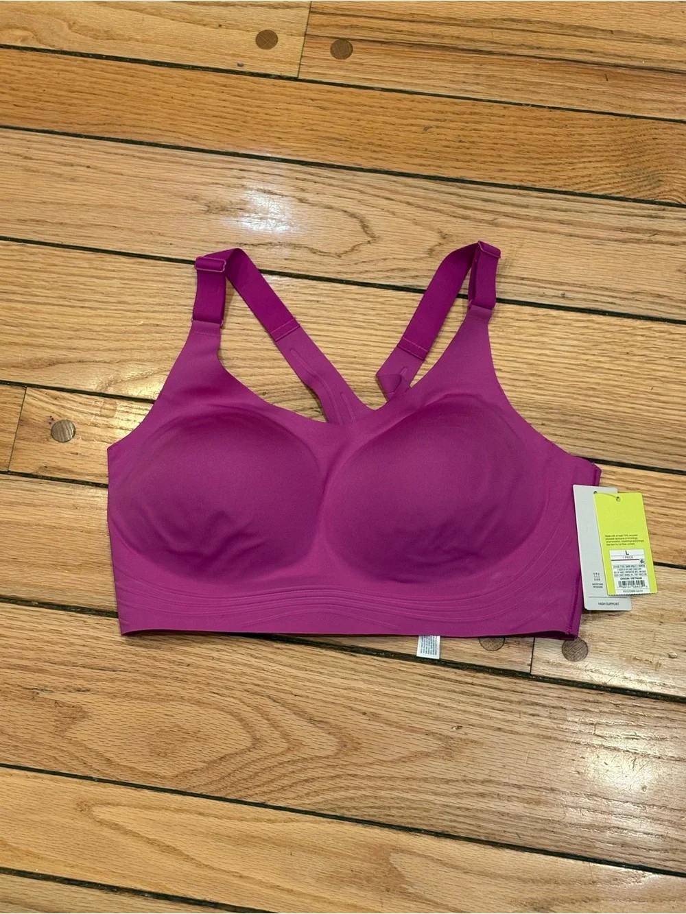 Target High Support All in Motion Fuchsia Padded Seamless Sports Bra large new - Picture 1 of 3